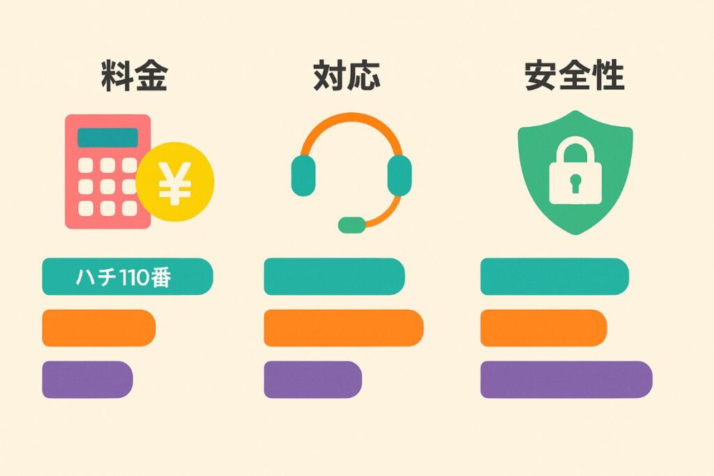 ハチ110番の口コミから他社と比較